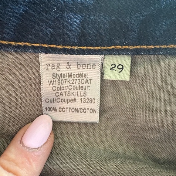 Rag & Bone Dark Blue Jean Distressed Mini Shorts in size 29 - Picture 11 of 11